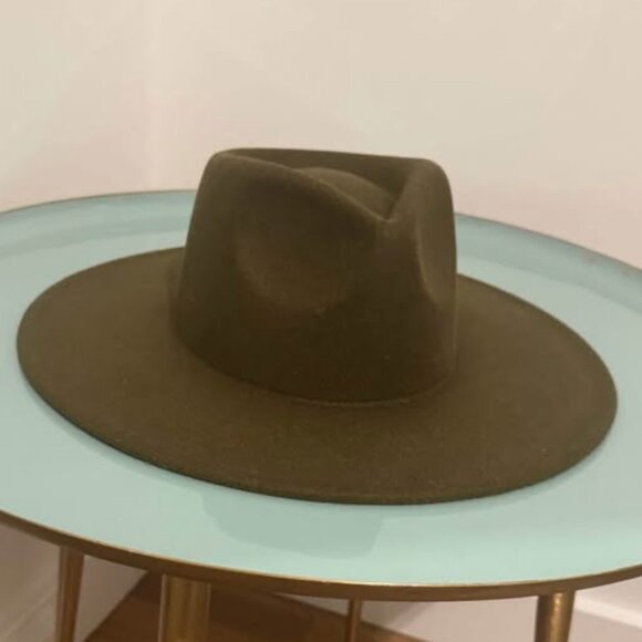 Olive Green Panama Style Hat NWOT - Picture 1 of 7